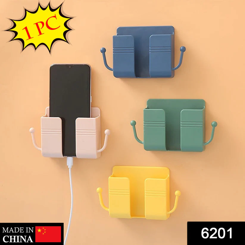 1 Pc Wallmount Mobile Stand With Hook Design used in all kinds of places including household and many more as a hanging support for and stuffs purposes.  - Bestselling Products