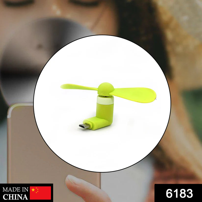 mini USB fan For Having cool air instantly, anywhere and anytime purposes (Micro Port / Mix Color) - Bestselling Products