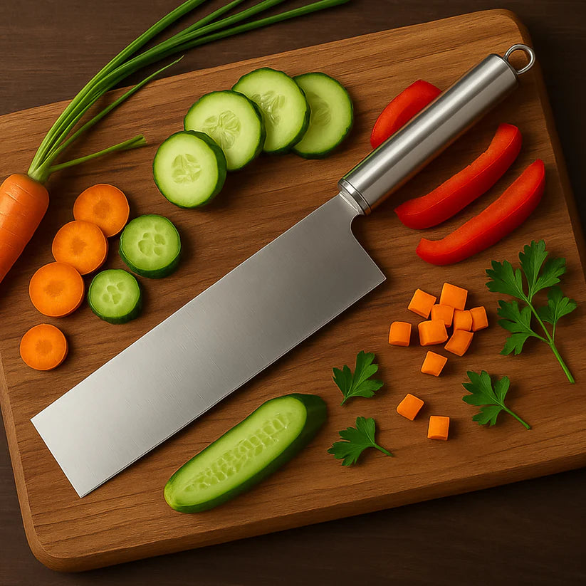 Professional-Grade Stainless Steel Vegetable Cleaver Knife 1 Pc.- Bestselling Products