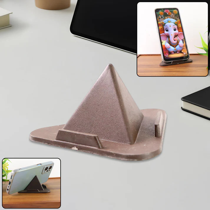 Pyramid Brown Mobile Stand with 3 Different Inclined Angles - Electronics