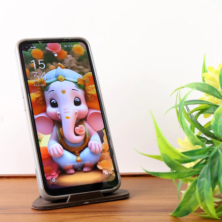 Pyramid Brown Mobile Stand with 3 Different Inclined Angles - Electronics