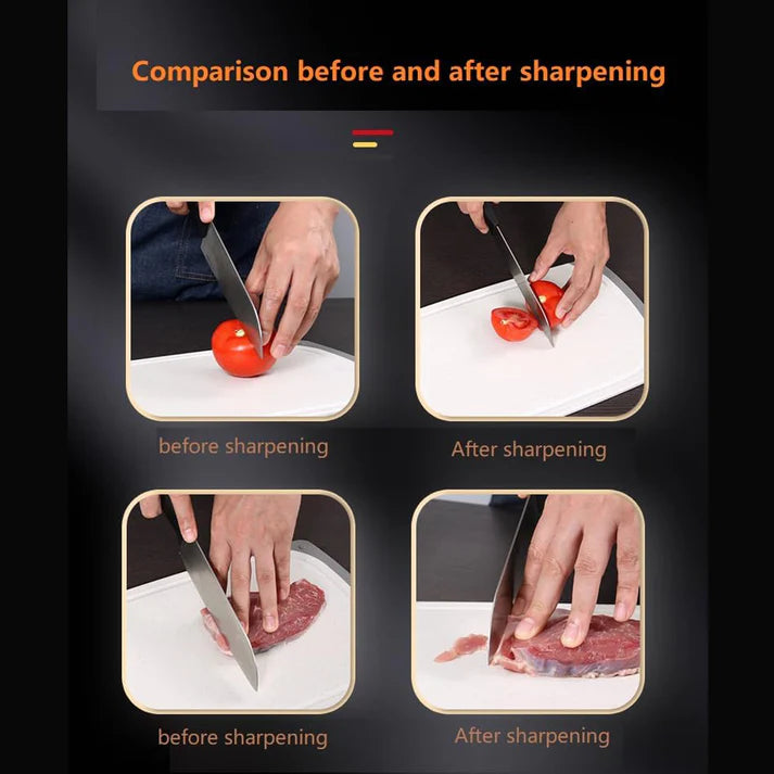 Kitchen Knife Sharpener – Handheld for Chefs & Serrated Knives (1 Pc, Chopper Not Included)  - Bestselling Products