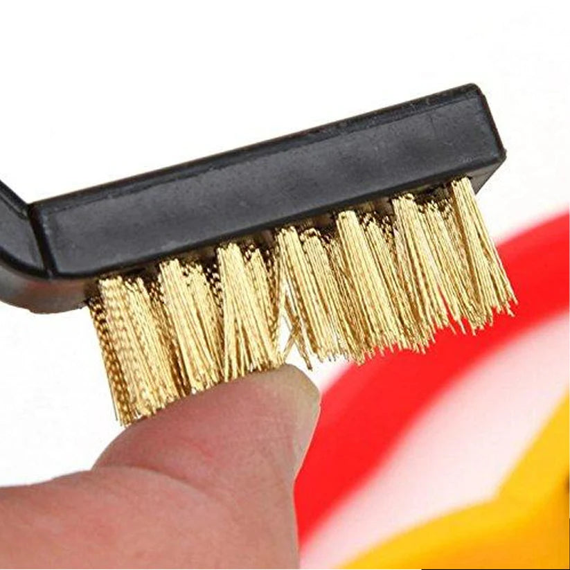 3 Pc Mini Wire Brush Set for cleaning (Brass, Nylon, Stainless Steel Bristles) - Bestselling Products