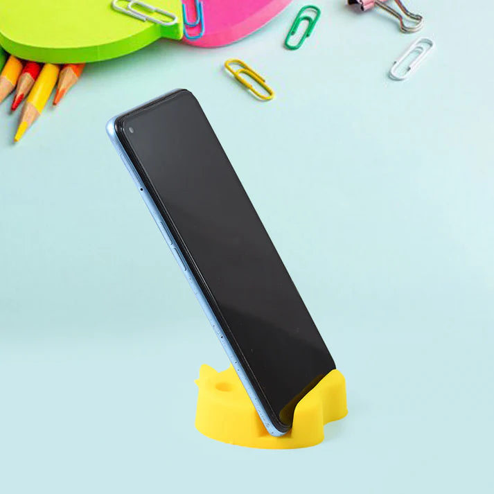 Multi-Functional Apple-Shaped Plastic Mobile Stand with Pen Holder (1 Pc / Mix Color) - Electronics