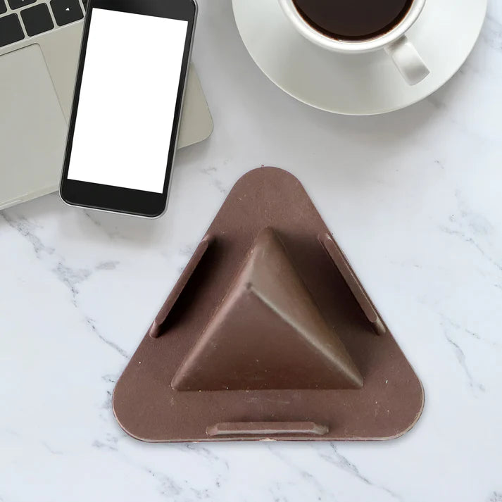 Pyramid Brown Mobile Stand with 3 Different Inclined Angles - Electronics