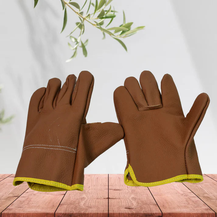 Gloves Gardening Gloves for Men Women Leather Gloves Heavy Duty Gloves (1 Pair) - Garden Tools