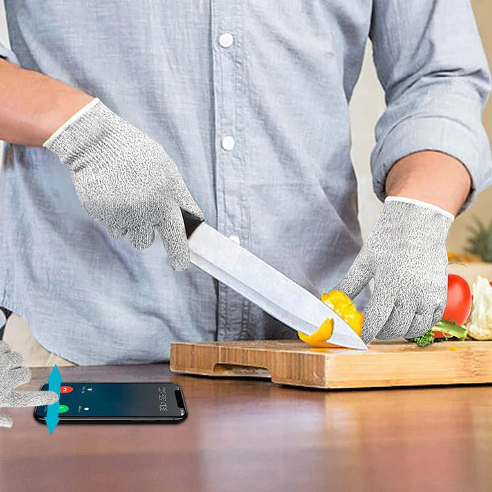 Anti Cutting Resistant Hand Safety Cut-Proof Protection Gloves (Multicolour) - Garden Tools