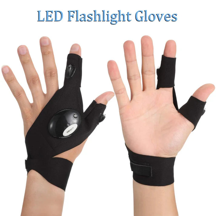 LED Flashlight Gloves Gifts for Men (Hand Gloves Light / 1 Pair) - Garden Tools