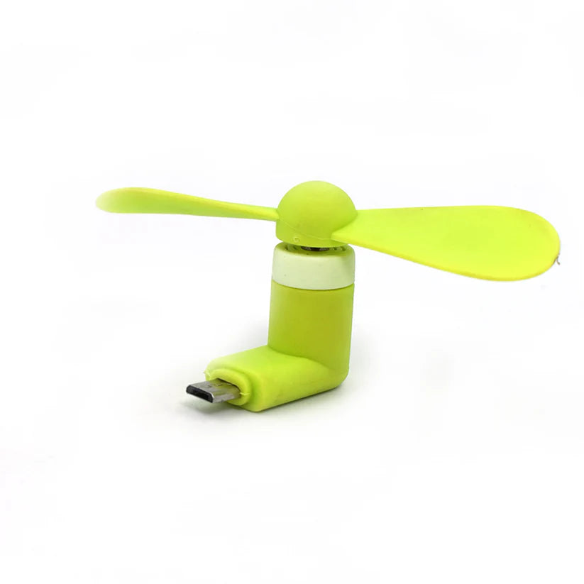 mini USB fan For Having cool air instantly, anywhere and anytime purposes (Micro Port / Mix Color) - Bestselling Products