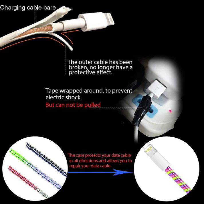 Metallic Cable Protector for Cords & Headphones (Spiral Wrap) - Bestselling Products