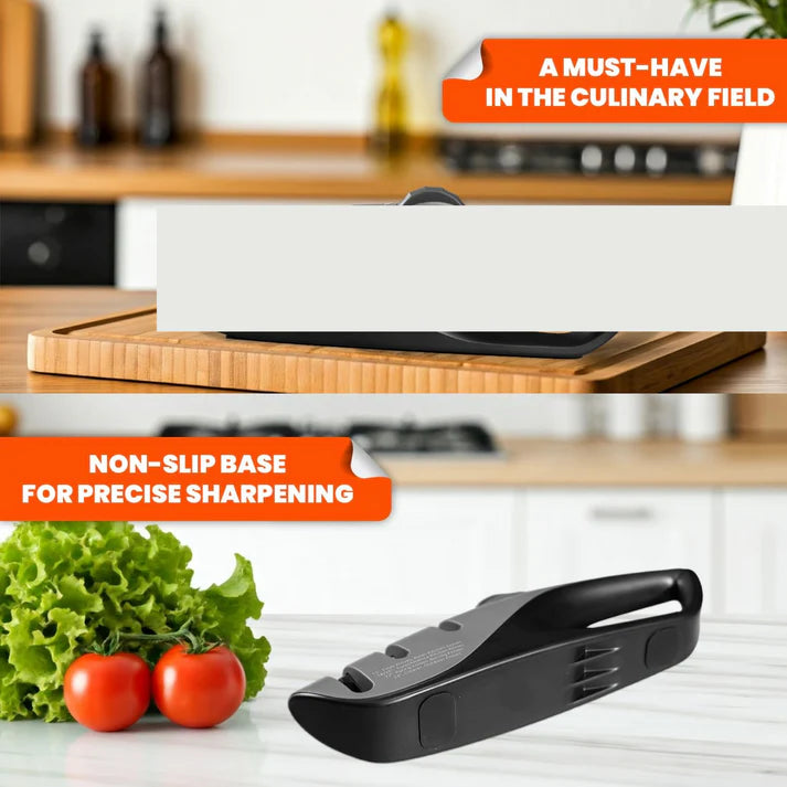Kitchen Knife Sharpener – Handheld for Chefs & Serrated Knives (1 Pc, Chopper Not Included)  - Bestselling Products