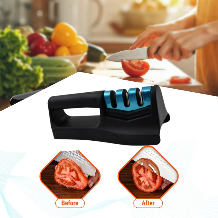 Kitchen Knife Sharpener – Handheld for Chefs & Serrated Knives (1 Pc, Chopper Not Included)  - Bestselling Products