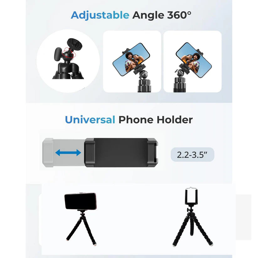 Flexible Mini Tripod Stand with Adjustable Mobile Holder  - Bestselling Products