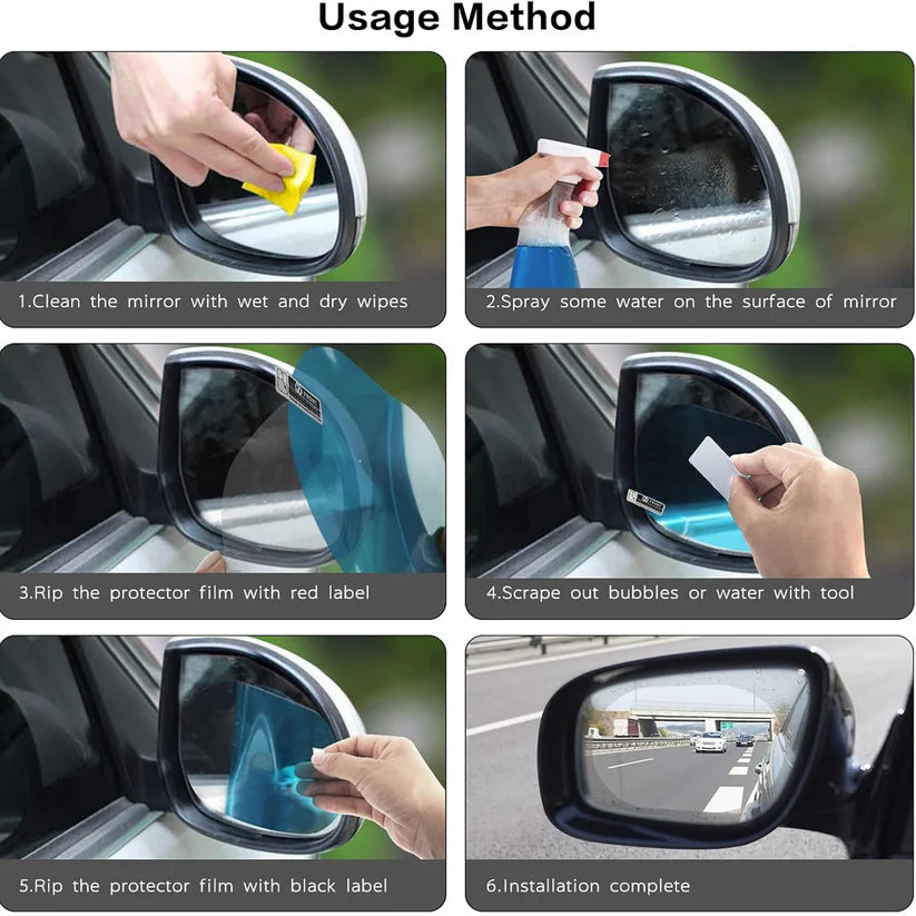 Anti-Fog & Anti-Scratch Rearview Car Mirror Film – HD Clear Protective Sticker for Safe Driving (1 Pc)  - Bestselling Products
