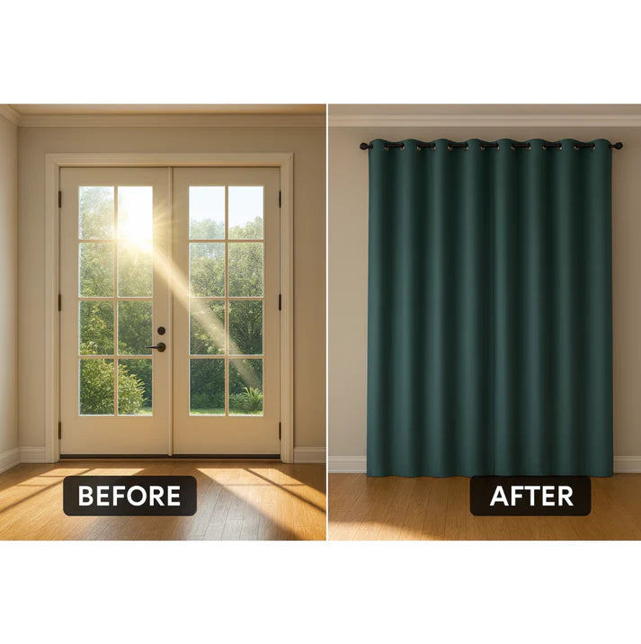 Solid 1 Piece Door Curtain Mix Size(1kg)  -Home & Kitchen