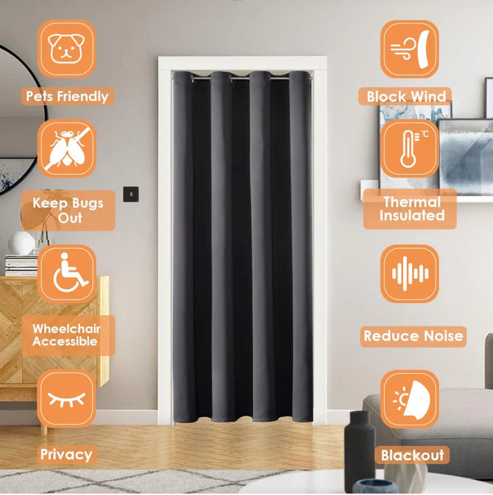 Solid 1 Piece Door Curtain Mix Size(1kg)  -Home & Kitchen