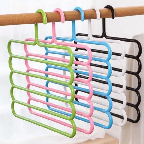 5 in 1 Multipurpose Plastic Hanger, Assorted (5-Layer)  - Bestselling Products