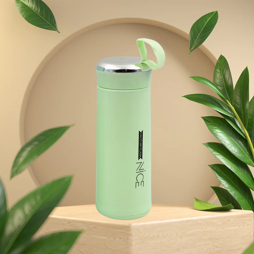 Water bottle 400ml leak proof, glass water bottle with daily water intake for gym and children, Nice Bottle (1 pc /Mix Color)  - Bestselling Products