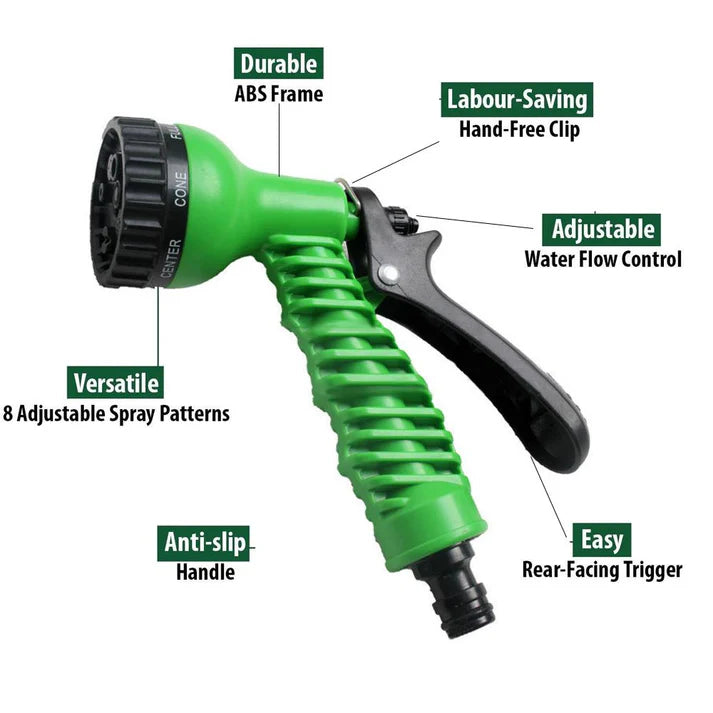 Plastic Garden Hose Nozzle Water Spray Gun Connector Tap Adapter Set - Garden Tools