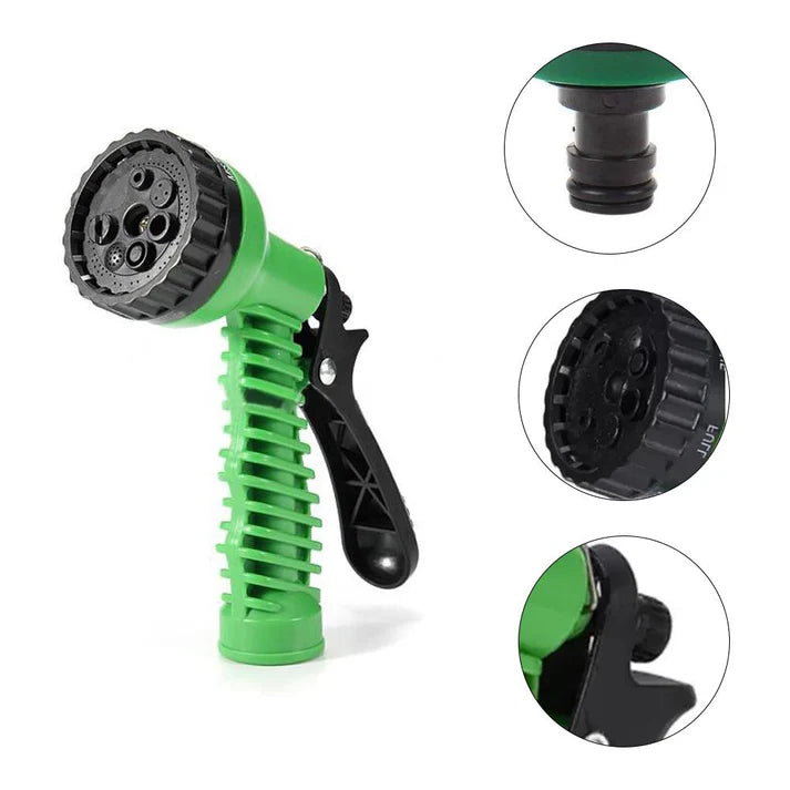 Plastic Garden Hose Nozzle Water Spray Gun Connector Tap Adapter Set - Garden Tools