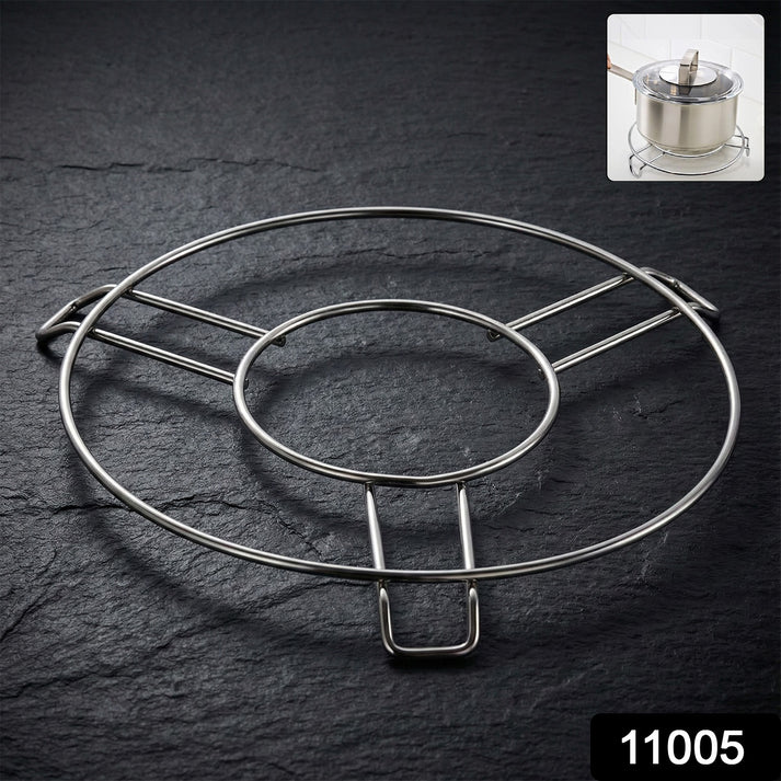 Stainless Steel Round Table Ring Hot Pot Stand (1 Pc)  -Home & Kitchen