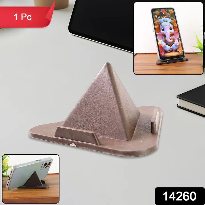 Pyramid Brown Mobile Stand with 3 Different Inclined Angles - Electronics