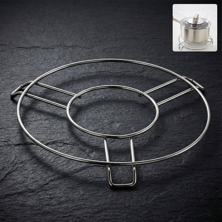Stainless Steel Round Table Ring Hot Pot Stand (1 Pc)  -Home & Kitchen