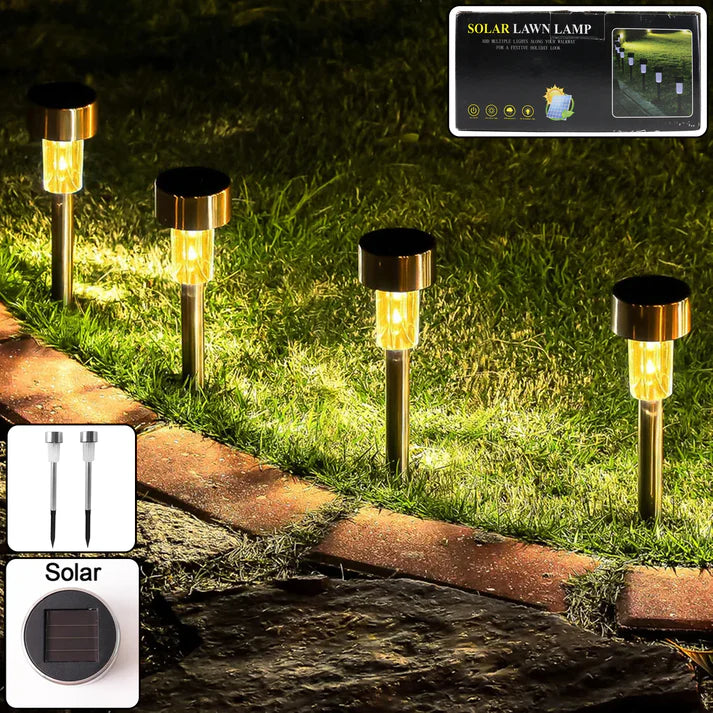 Solar Lawn Lamp Set of 12 Pc - Garden Tools