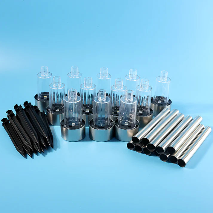 Solar Lawn Lamp Set of 12 Pc - Garden Tools