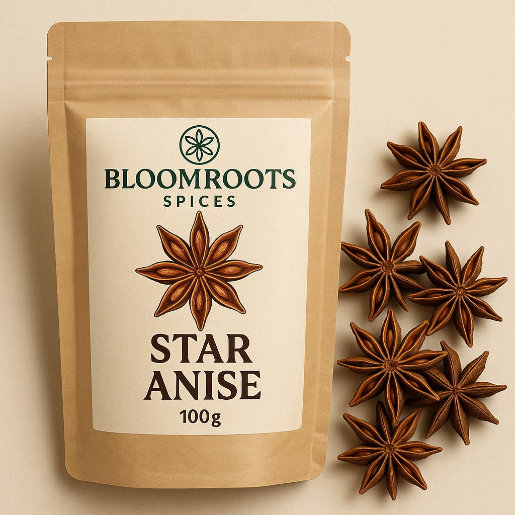 Premium Star Anise  (100g) | Whole Spice | Strong Aroma & Natural Flavor | For Biryani, Tea & Baking  - spices