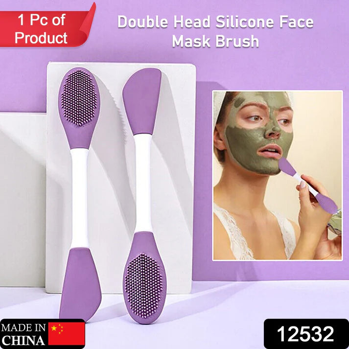 Double-Headed Silicone Mask Brush – Facial Cleansing & Mask Application Tool (1 Pc) - Bestselling Products
