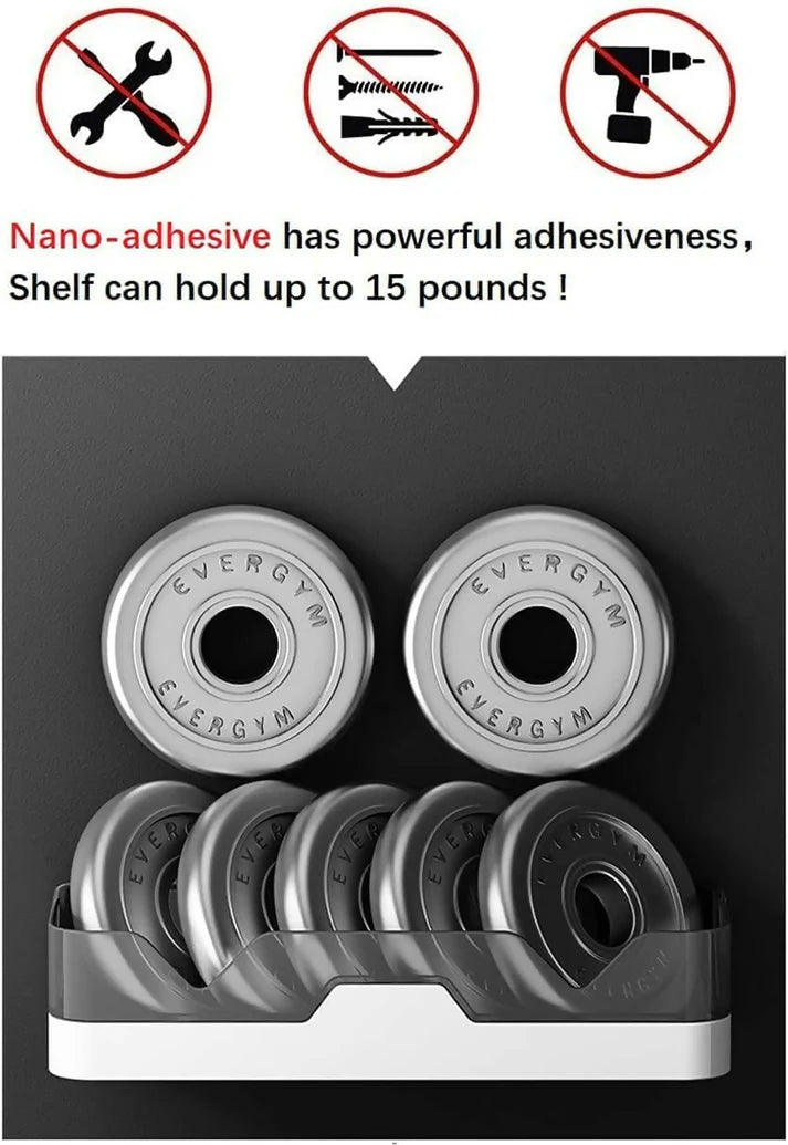 Adhesive Storage Rack, Wall Mounted Plastic Shelf Organizer for Bathroom(pack of 1) - Bestselling Products